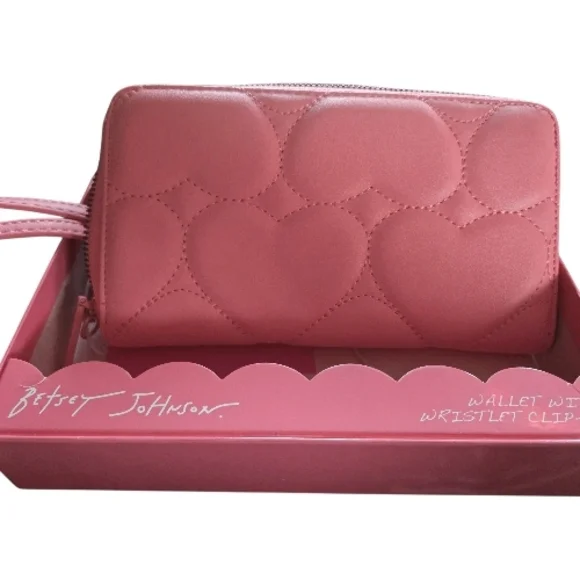 Betsey Johnson Pink Quilted Wallet & Wristlet -NWT - Picture 2 of 6